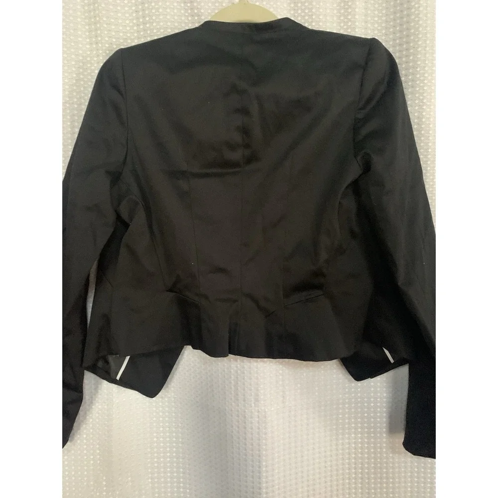 Worthington‎ Womens Medium Short Blazer Open Front Black